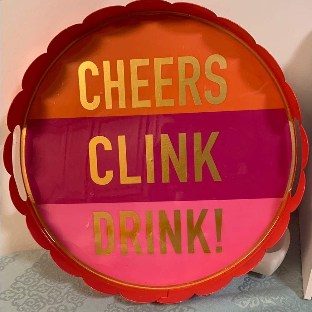 Colorful Cheers Clink Drink Party Tray
